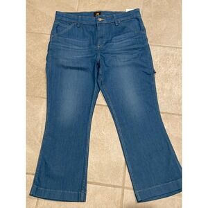 Lee Women's Jeans Size 34x24 Bootcut Regular Fit Mid Rise‎ Carpenter Dark Wash